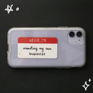 Hello, I’m minding my own business sticker (handmade)